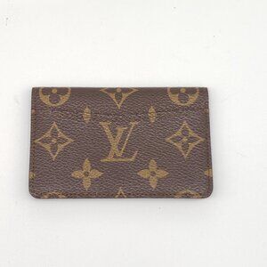 Authentic Louis Vuitton Monogram Canvas Pocket Organizer card wallet LC65-121025